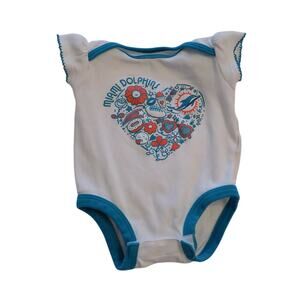 Miami Dolphins infant one piece outfit girls size 0-3 months